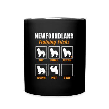 Propriétaire de Newfie ASTUCES D’ENTRAÎNEMENT DE TERRE-NEUVE - Mug uni - noir - Devant