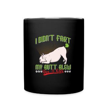 Frenchie n’a pas pété mes fesses t’a soufflé un baiser Dogs - Mug uni - noir - Devant
