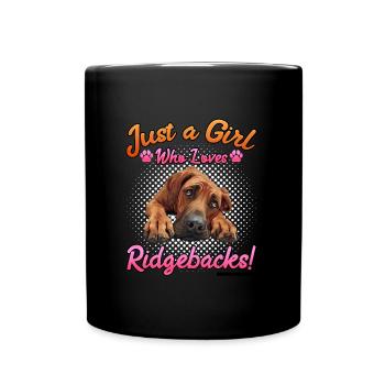 Rhodesian Ridgeback JUSTE UNE FILLE QUI AIME - Mug uni - noir - Devant