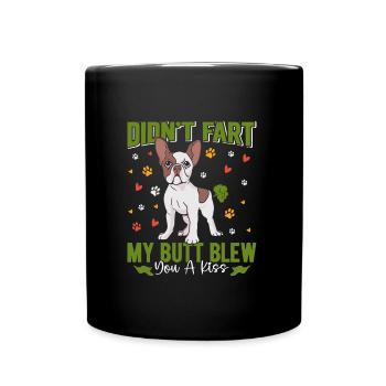 Frenchie n’a pas pété mes fesses t’a soufflé un baiser chiens - Mug uni - noir - Devant