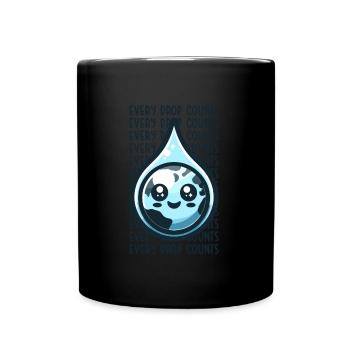 Chaque goutte compte Récolte d’eau de pluie - Mug uni - noir - Devant