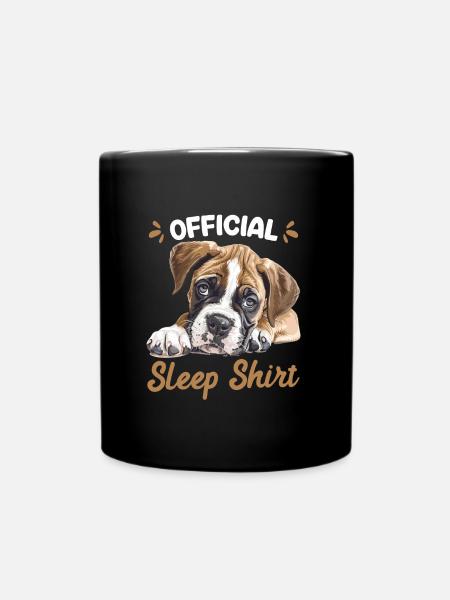 Boxer allemand OFFICIAL SLEEP SHIRT Boxer - Mug uni - noir
