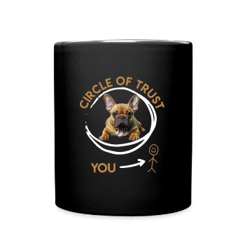 Bouledogue français confiance drôle - Mug uni - noir - Devant