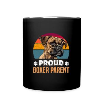 Boxer allemand FIER BOXER PARENT Chien Boxer - Mug uni - noir - Devant