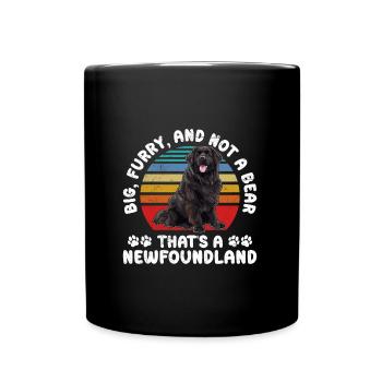 Newfie GROS POILU ET PAS UN OURS C’EST UN - Mug uni - noir - Devant