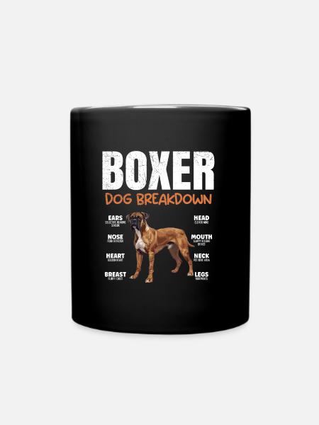 BOXER DOG BREAKDOWN Deutscher Boxer Lustiges - Tasse einfarbig - Schwarz