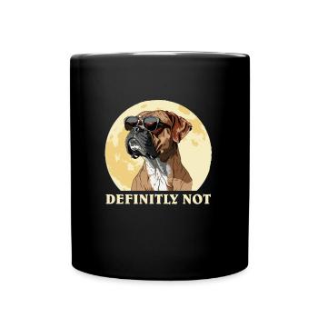 Boxer allemand CERTAINEMENT PAS propriétaire de chien boxer - Mug uni - noir - Devant