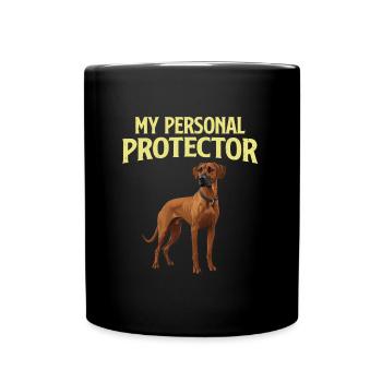 Chien Ridgeback MON PROTECTEUR PERSONNEL Drôle - Mug uni - noir - Devant