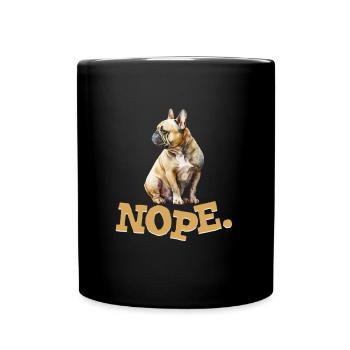 Bouledogue français têtu NOPE Frenchie - Mug uni - noir - Devant