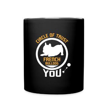 Bouledogue Français CERCLE DE CONFIANCE FRANÇAIS - Mug uni - noir - Devant