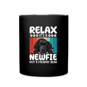 Newfoundland RELAX IT'S A NEWFIE NOT A BEAR - Full Colour Mug - black - Front
