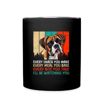 Boxer allemand drôle CHAQUE COLLATION QUE VOUS FAITES Boxer - Mug uni - noir - Devant