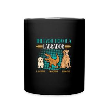EVOLUTION OF A LABRADOR RETRIEVER Besitzer - Tasse einfarbig - Schwarz - Vorne
