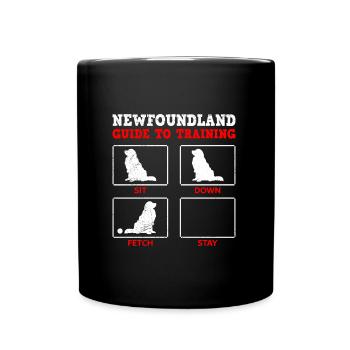 Newfie Owner NEWFOUNDLAND GUIDE TO TRAINING - Full Colour Mug - black - Front