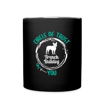 French Bulldog CIRCLE OF TRUST Sture - Full Colour Mug - black - Front