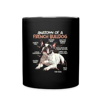 Anatomy French Bulldog Owner Funny - Full Colour Mug - black - Front