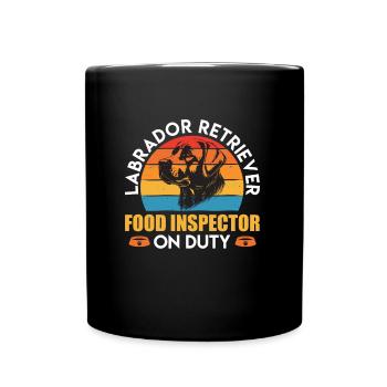 Labrador Retriever FOOD INSPECTOR on Duty - Full Colour Mug - black - Front