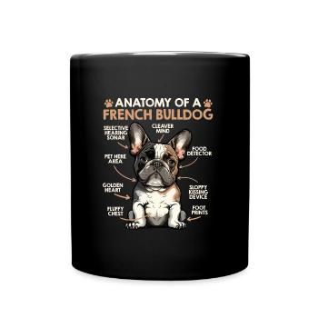 Anatomy French Bulldog Owner Funny - Full Colour Mug - black - Front