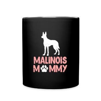 MALINOIS MAMI Chien Maman Berger Belge - Mug uni - noir - Devant