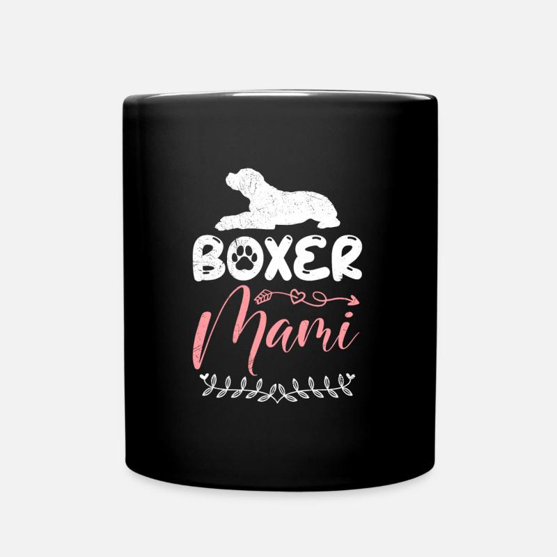 German Boxer Dog Owner BOXER MAMI - Full Colour Mug - black