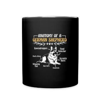 Berger Allemand ANATOMIE D'UN PROPRIÉTAIRE DE BERGER ALLEMAND - Mug uni - noir - Devant