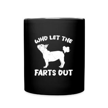 Bouledogue français drôle qui laisse les pets - Mug uni - noir - Devant