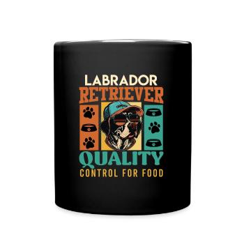 Labrador Retriever CONTRÔLE DE QUALITÉ DES ALIMENTS Drôle - Mug uni - noir - Devant