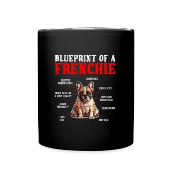 Bouledogue français Plan d’un Frenchie - Mug uni - noir - Devant