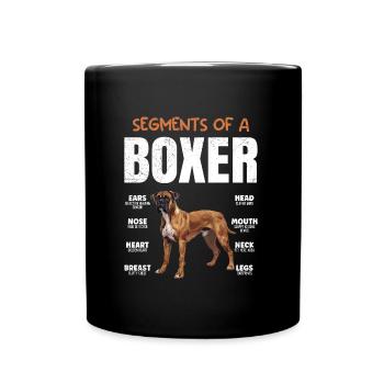 Boxer allemand COMPOSANTS D'UN BOXER Drôle - Mug uni - noir - Devant