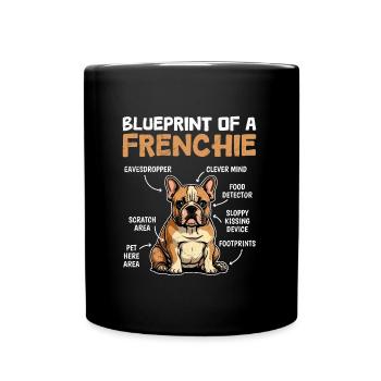 Bouledogue français Plan d’un Frenchie - Mug uni - noir - Devant