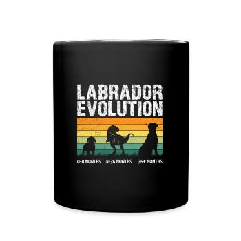 Labrador EVOLUTION Labrador Lover Drôle - Mug uni - noir - Devant