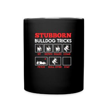 Le propriétaire du bouledogue français Stubborn Frenchie - Mug uni - noir - Devant