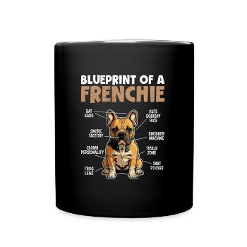 Bouledogue français Plan d’un Frenchie - Mug uni - noir - Devant