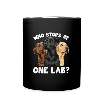Drôle de Labrador QUI S'ARRÊTE DANS UN LABORATOIRE ? Labrador - Mug uni - noir - Devant