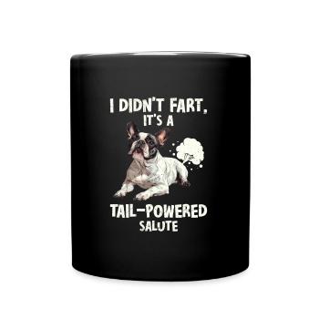 Frenchi Funny n'a pas pété, c'est un moteur à queue - Mug uni - noir - Devant