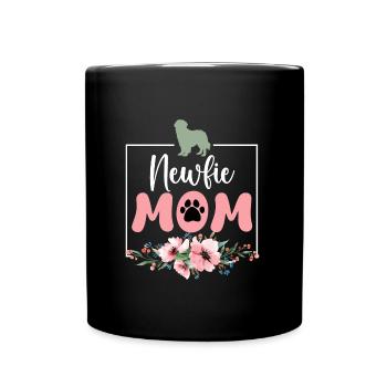 NEWFIE MOM Chien Maman Terre-Neuve Chiens - Mug uni - noir - Devant