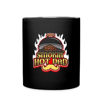 Grill Master SMOKING HOT DAD Meat Eater Dad - Full Colour Mug - black - Front