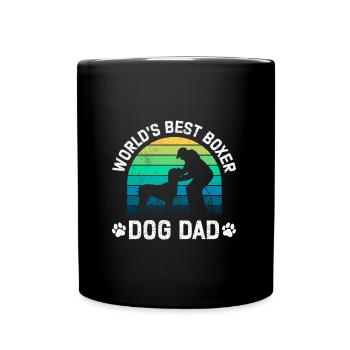 Deutscher Boxer WELTBESTER BOXER PAPA Boxer Fan - Tasse einfarbig - Schwarz - Vorne