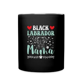 Schwarzer Labrador LABRADOR NOIR MAMA LABBI - Mug uni - noir - Devant