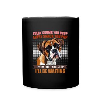 Boxer CHAQUE MIETTE QUE TU LÂCHES, JE T’ATTENDRAI - Mug uni - noir - Devant