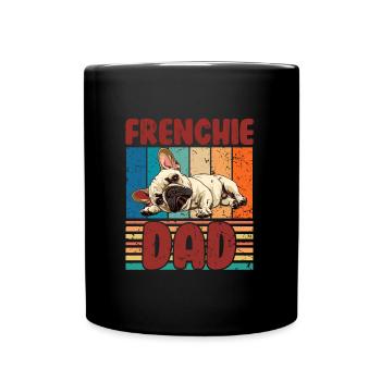 Frenchie DAD French Bulldog Lover - Full Colour Mug - black - Front