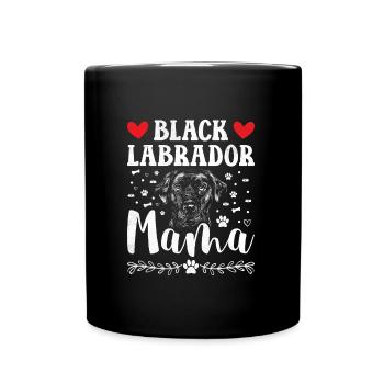 Schwarzer Labrador LABRADOR NOIR MAMA LABBI - Mug uni - noir - Devant