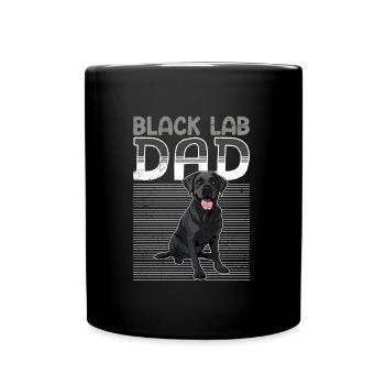 Schwarzer Labrador BLACK LAB DAD Labrador Besitzer - Tasse einfarbig - Schwarz - Vorne