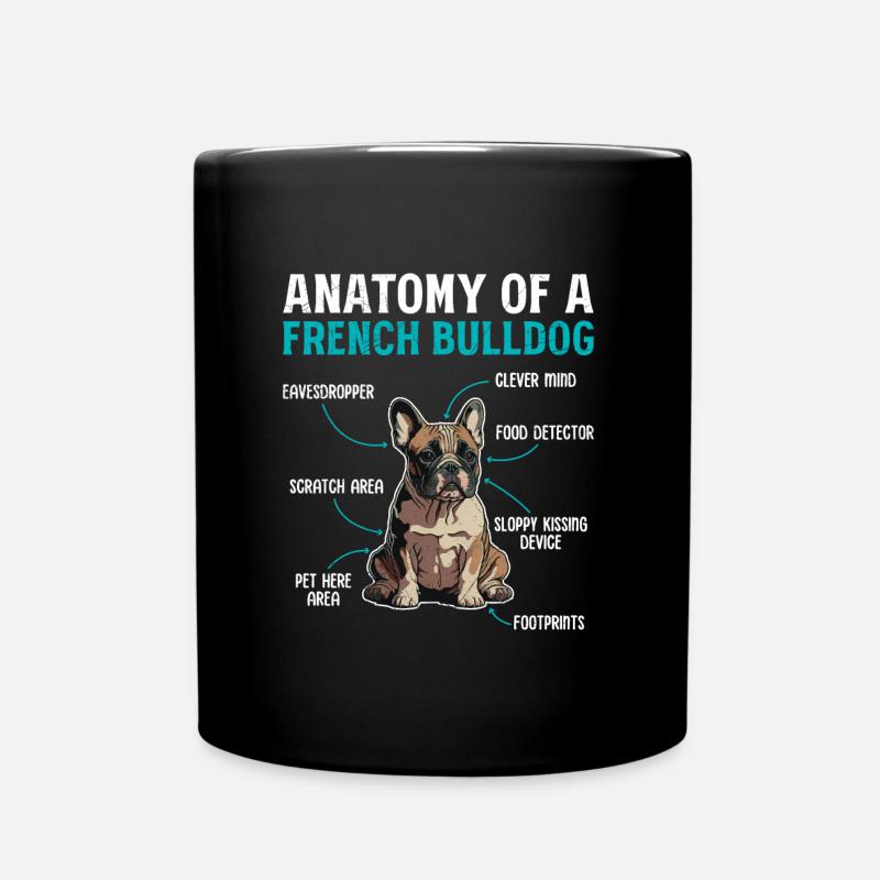 Anatomie d’un bouledogue français - Mug uni - noir