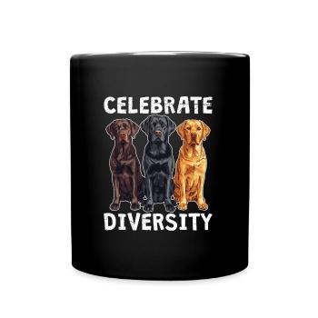 Labrador CÉLÉBRONS LA DIVERSITÉ Propriétaire du Labrador - Mug uni - noir - Devant