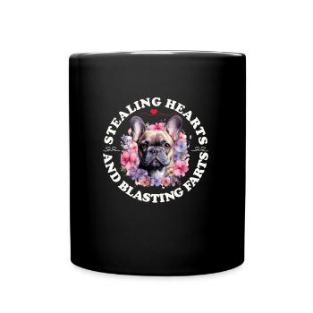 Bouledogue français VOLER DES CŒURS EXPLOSER - Mug uni - noir - Devant