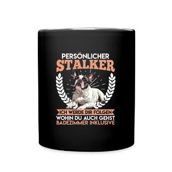 Frenchie PERSONAL STALKER Drôle - Mug uni - noir - Devant