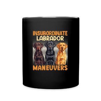 Labrador Dog MANŒUVRES INSUBORDONNÉES DU LABRADOR - Mug uni - noir - Devant