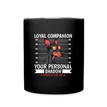 Doberman LOYAL COMPANION YOUR PERSONAL SHADOW - Tasse einfarbig - Schwarz - Vorne