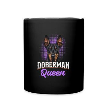 DOBERMAN QUEEN Doberman Propriétaire de chien Cool - Mug uni - noir - Devant
